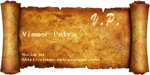 Vimmer Petra névjegykártya